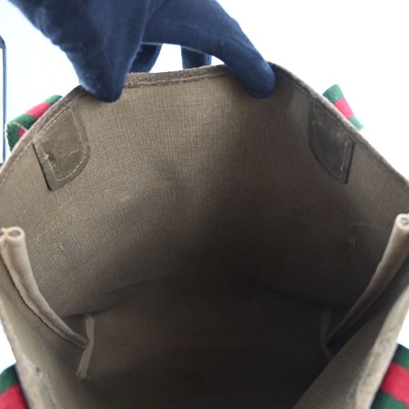 Auth Gucci Tote Bag Sherry Line Browns #73241G17B - Picture 15 of 15